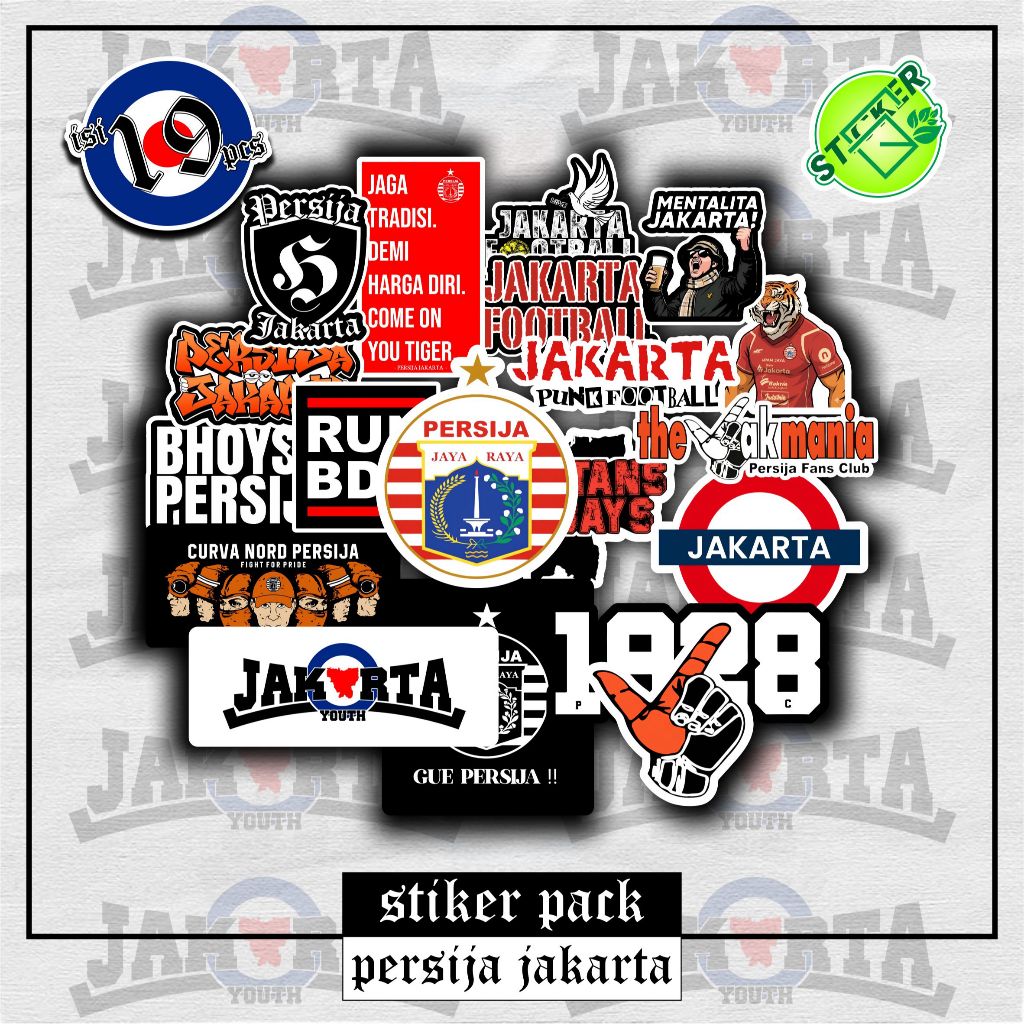 P10 STIKER PACK PERSIJA JAKARATA KEREN TERBARU STIKER PACK KEKINIAN VIRAL PERSIJA JAKARTA GUE PERSIJ