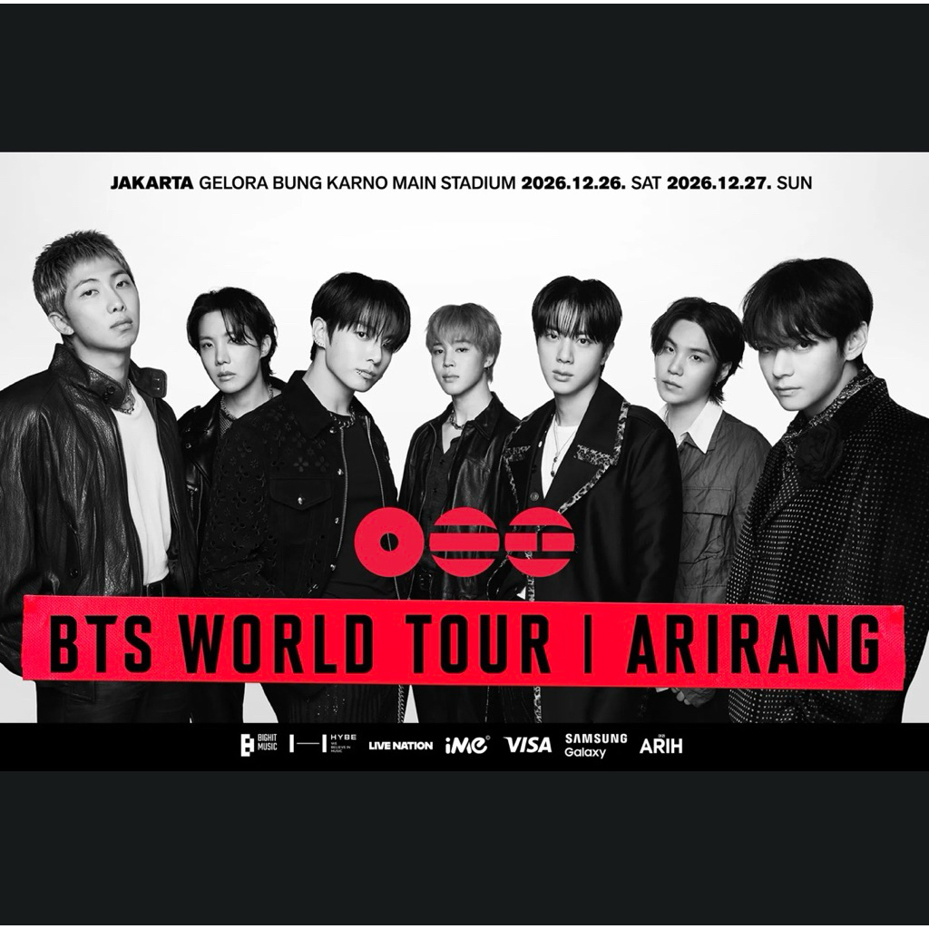 BTS ARIRANG TIKET KONSER BTS DAY 3 CAT 1 PLATINUM TRIBUN