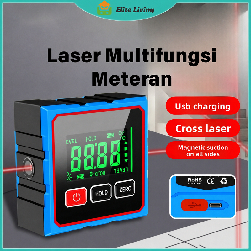 Laser Level Bangunan Waterpass Waterpass Laser Multifungsi Pasang Keramik Waterpass Siku Tingkat Dig