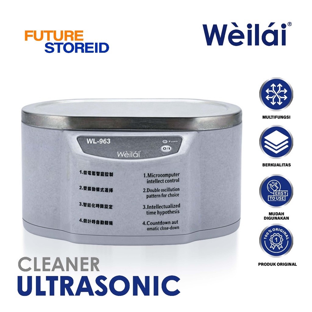 Weilai WL-963 Mesin Ultrasonic Cleaner Jewelry Glasses Cleaning