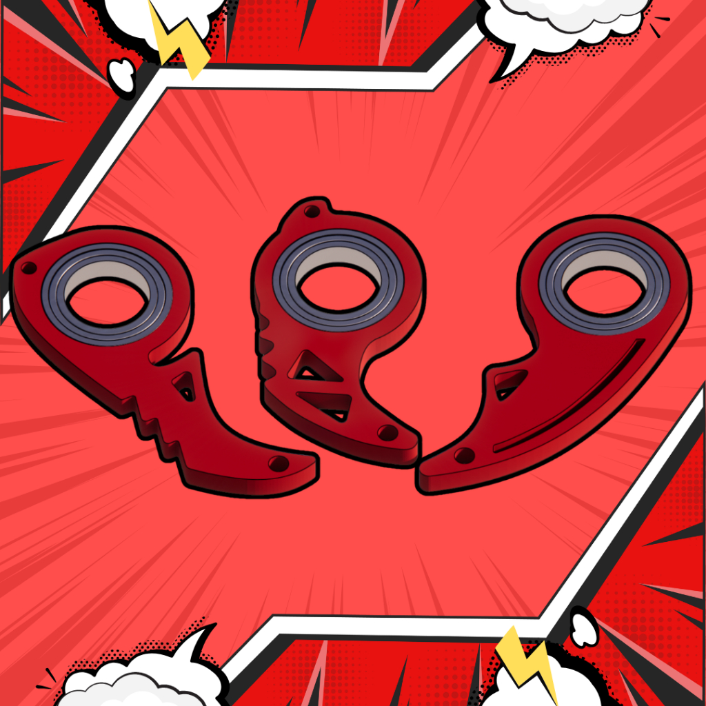 (VELVET RED) KEYRAMBIT Keychain Spinner