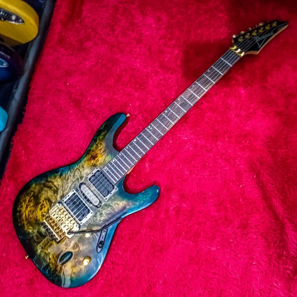 Gitar Elektrik Ibanez S Series Tremolo Fr Ibanez Gold, Pickup Ptp Middle Ibanez, Pickup Bisa Split c