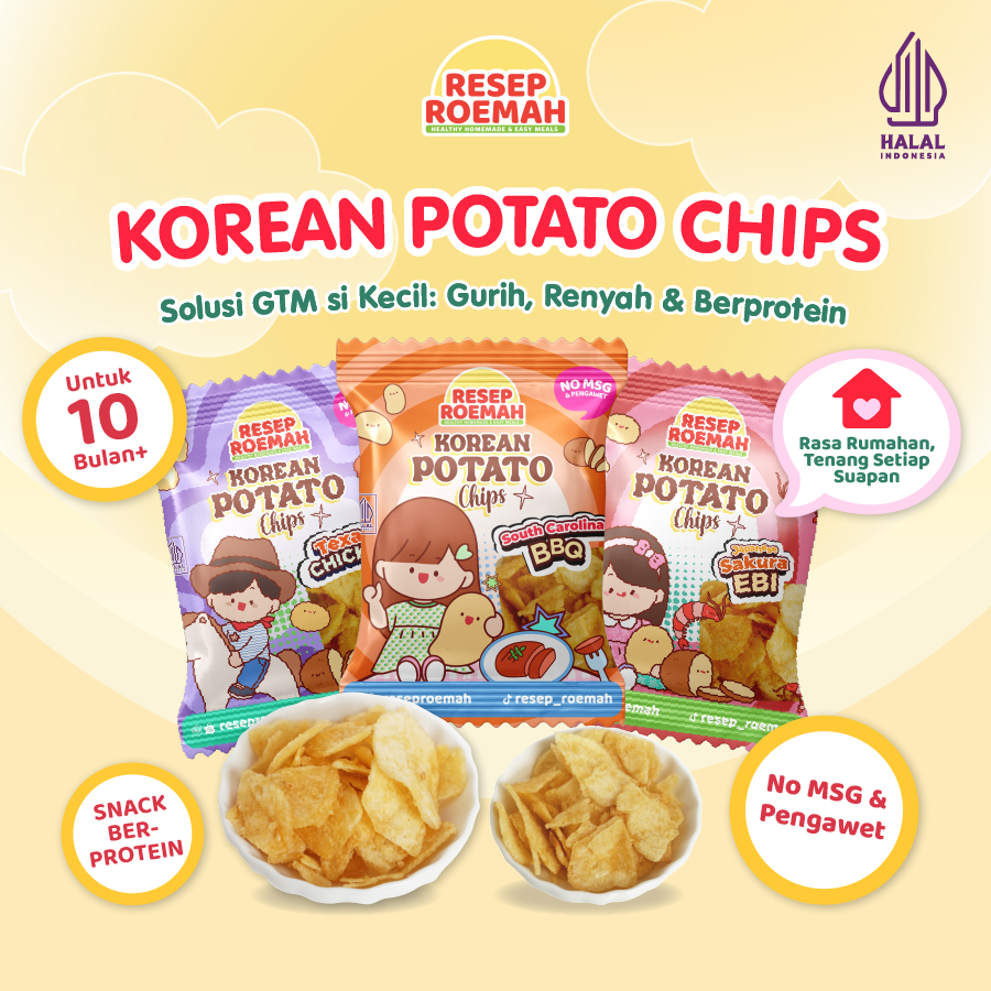 Resep Roemah Keripik Kentang Crispy Anak / Crunchy Potato Chips / Kentang Butter Korea / Kentang Chi