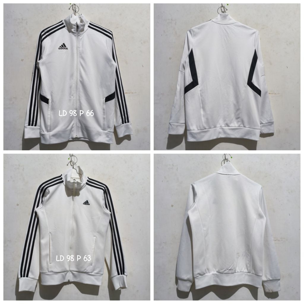 tracktop adidas putih lis hitam