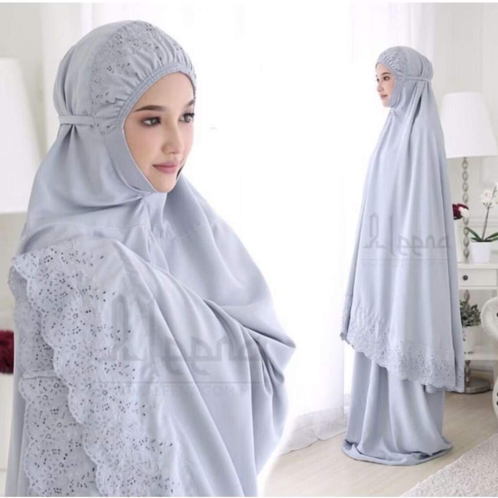 Qayyumi - Mukena Dewasa Khadijah Katun bordir / mukena Khadijah / mukena bordir / mukena katun