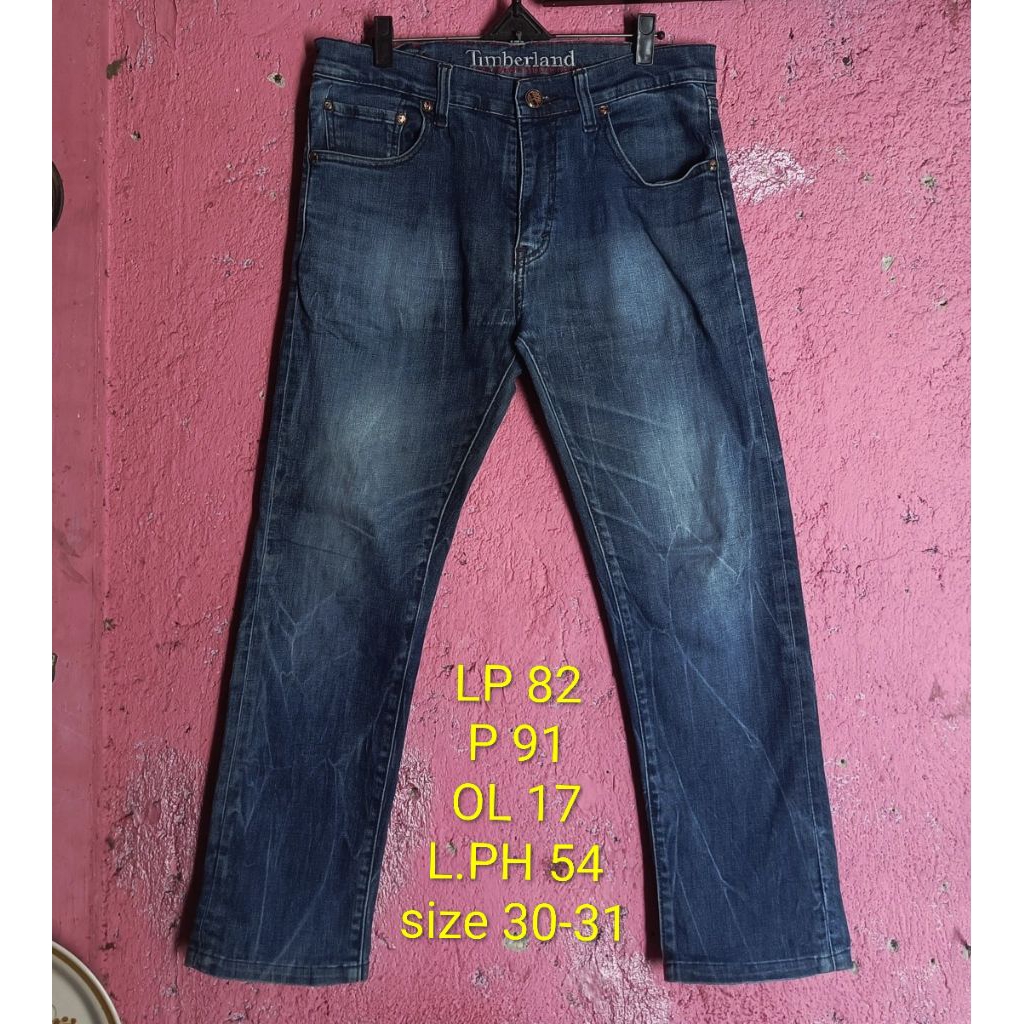 Celana panjang denim Timberland (MINUS, PERHATIKAN GAMBAR DAN DESKRIPSI)