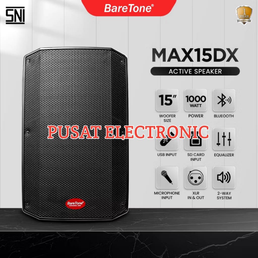 Speaker Aktif Baretone Max15dx Original Speaker 15inch Baretone 1000 watt