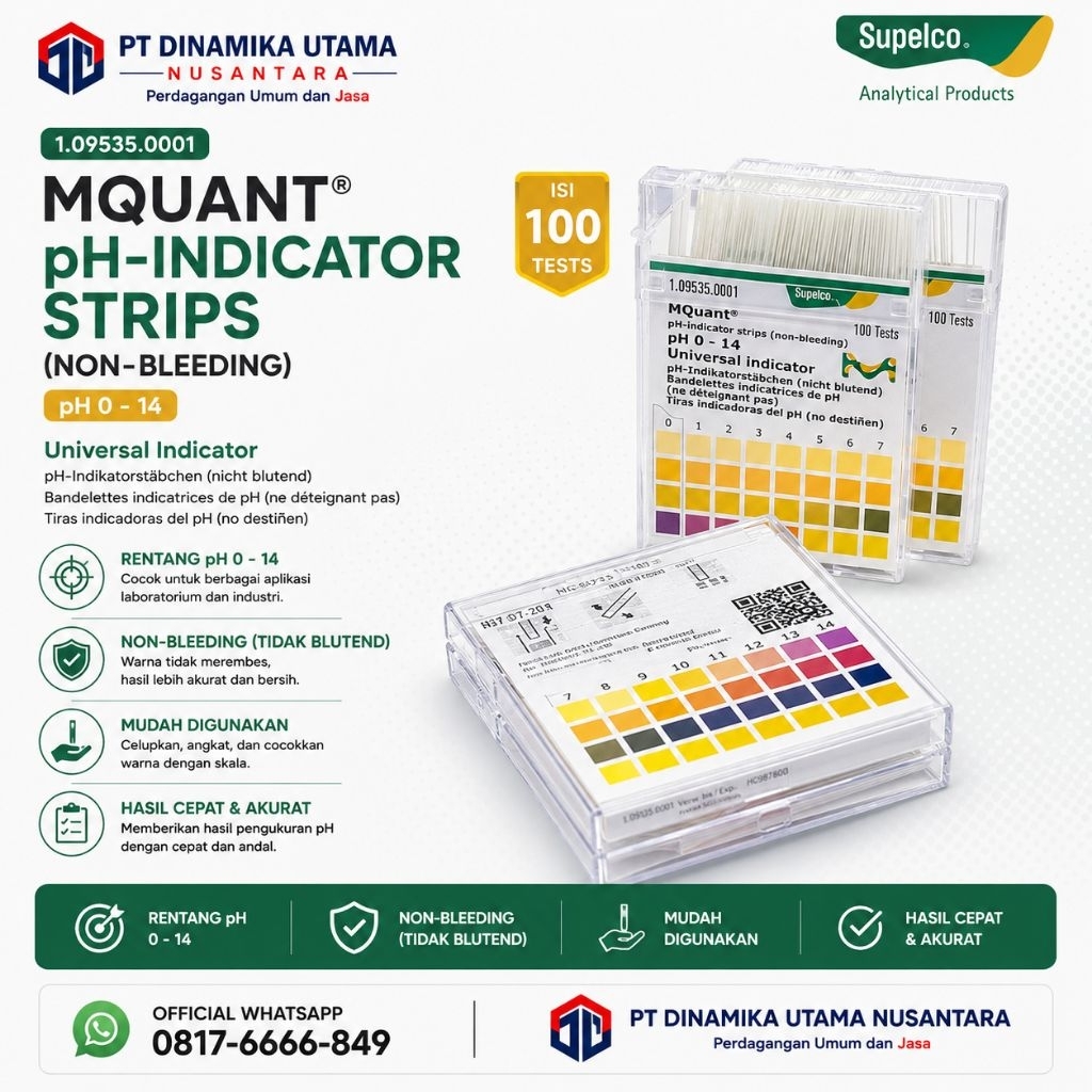 Kertas Uji MERCK Universal Indicator pH 0-14 / Kertas PH Paper Universal Lakmus 0-14 Merck 1.09535.0