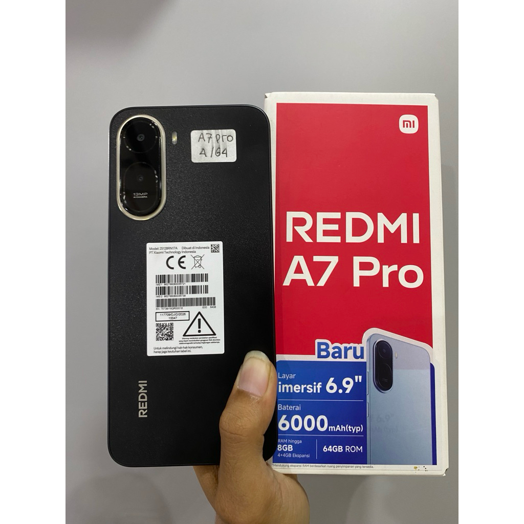 redmi a7pro ram 4/64 bekas second