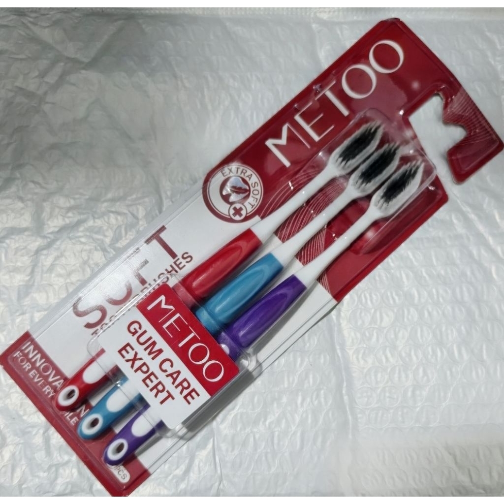 METOO Sikat Gigi Lembut - Bahan ABS, Desain Ergonomis, Lembut di Gusi