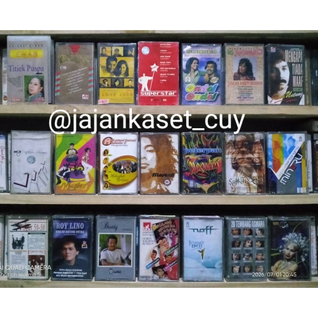 KASET PITA ORIGINAL INDONESIA MINORU SAINT LOCO THE MERCY'S BENYAMIN TITIEK PUSPA MARCELL TITI DJ NA