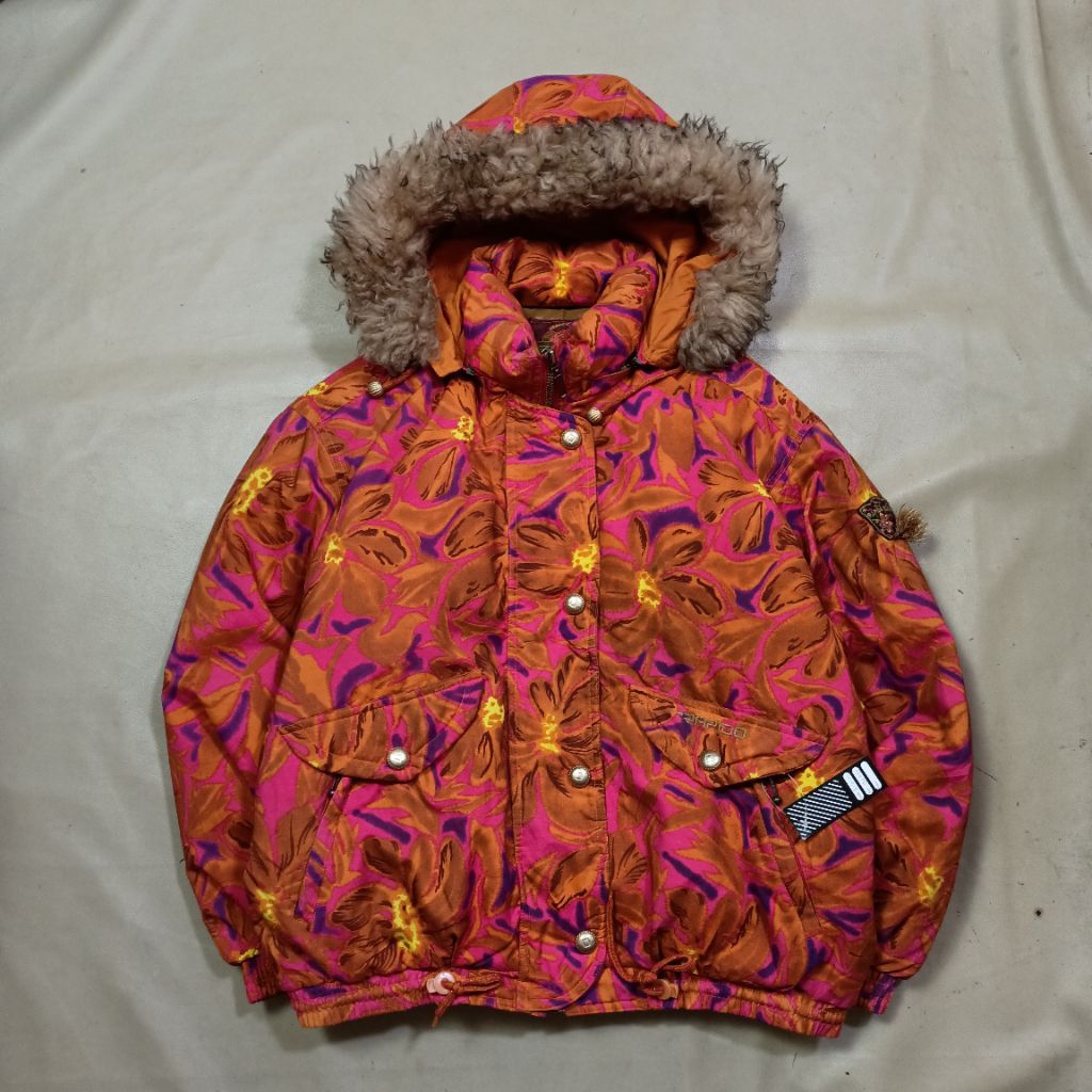RAPIDO CLUB down jacket vintage motif used verygood