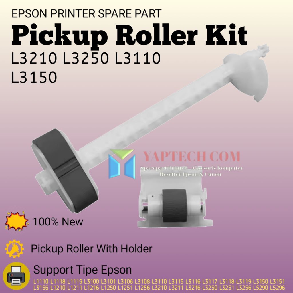 Set Pickup Roller L3110 L1110 Karet Roller Epson Karet Penarik Kertas Epson L3110 L1110 L3150 L5190