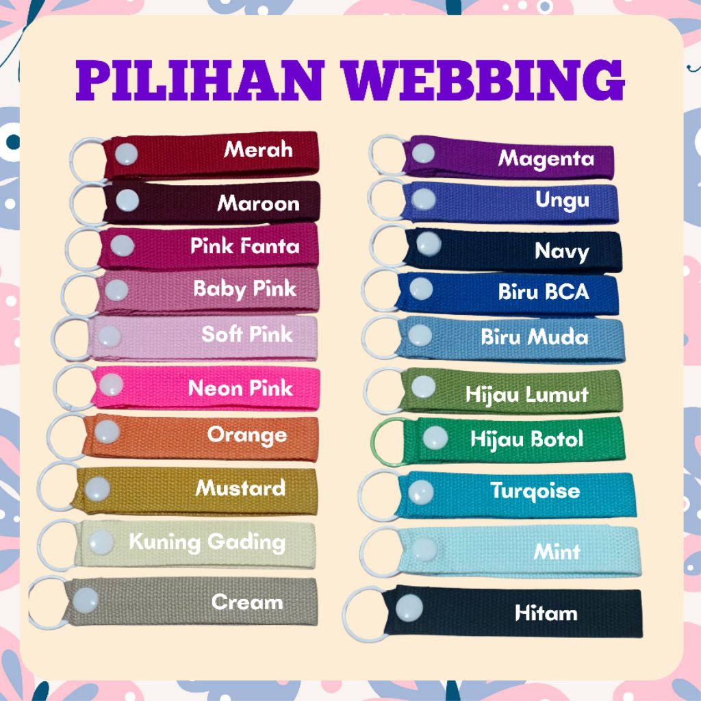 WEBBING CANVAS KATUN MIX POLYSTER | WEBBING KATUN POLOS | WEBBING POLOS