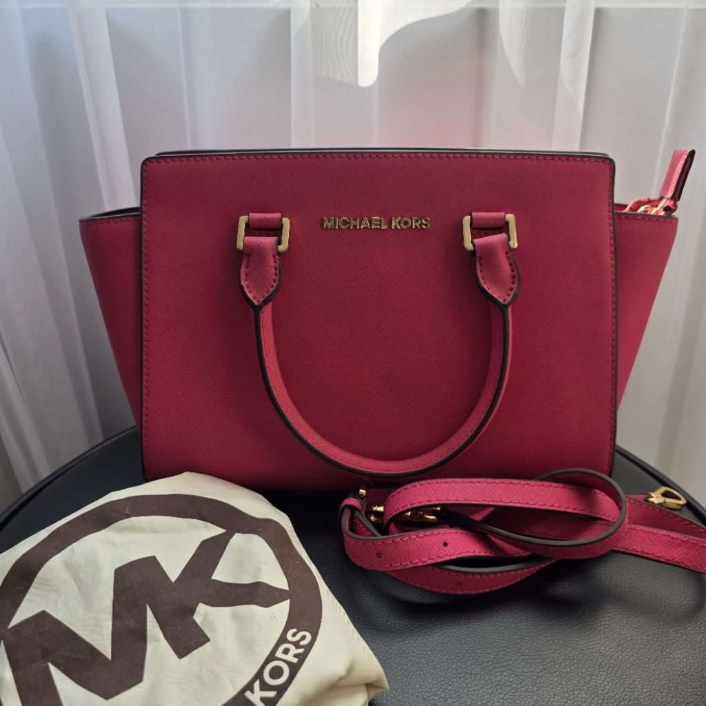 Preloved Michael Kors MK Selma Pink Fuschia