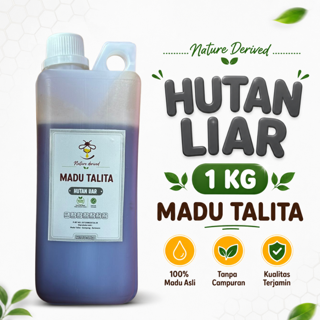 (STIKER BARU) Madu Talita Hutan Liar 1kg Madu Murni Asli Raw Honey