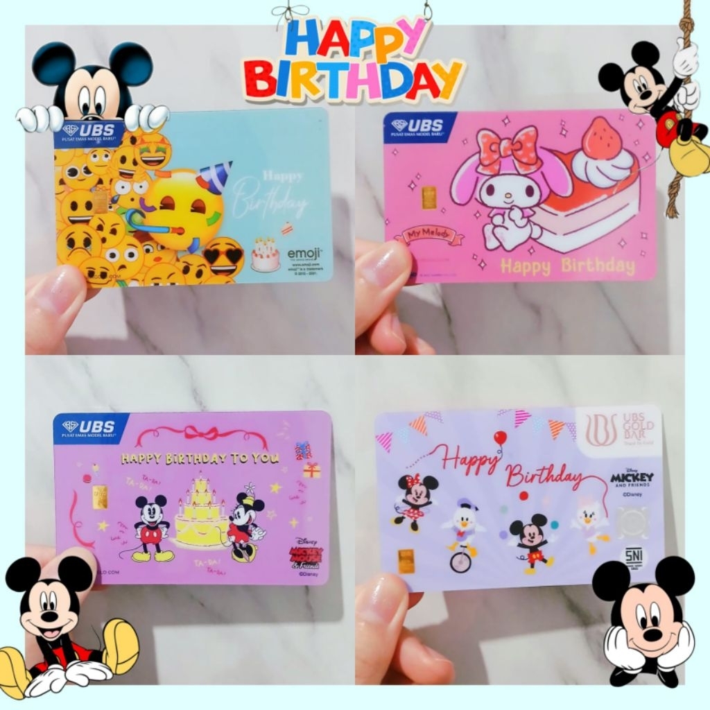 Logam mulia UBS 0.1 gram Happy Birthday