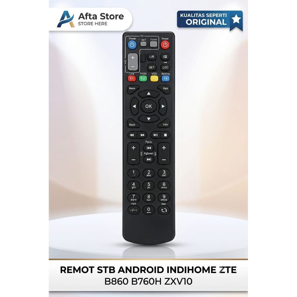 REMOT STB ANDROID INDIHOME SESUAI GAMBAR ZTE B860 B760H ZXV10