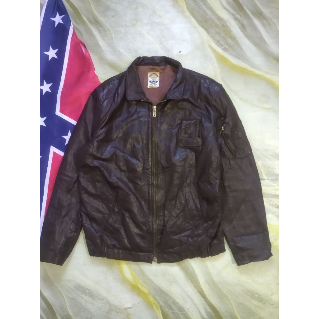 VINTAGE FRANCE AIR FORCE LEATHER JACKET