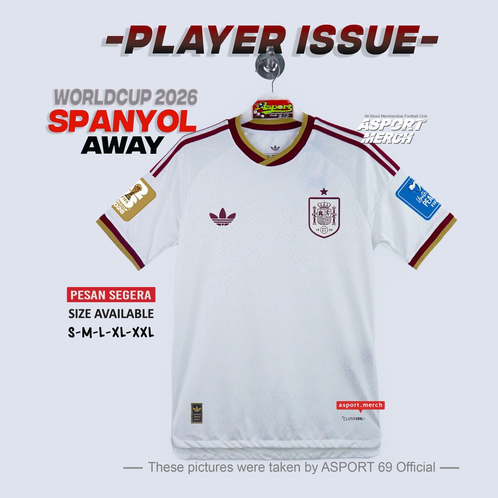 JERSEY PLAYER ISSUE SPANYOL AWAY 2026 WORLD CUP PI SPAIN AWAY 26 PILDUN