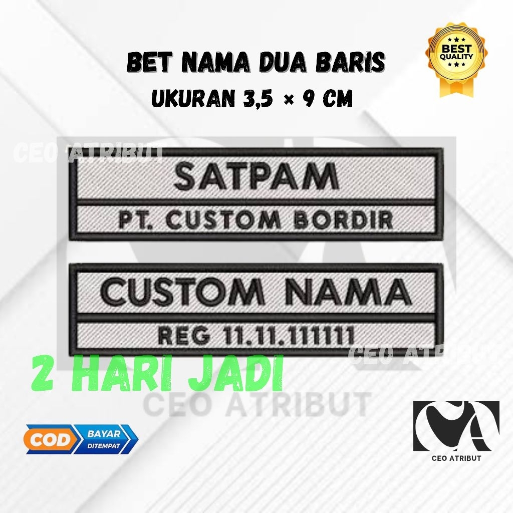 BET NAMA DUA BARIS | BET NAMA SATPAM | BET NAMA COSTOM