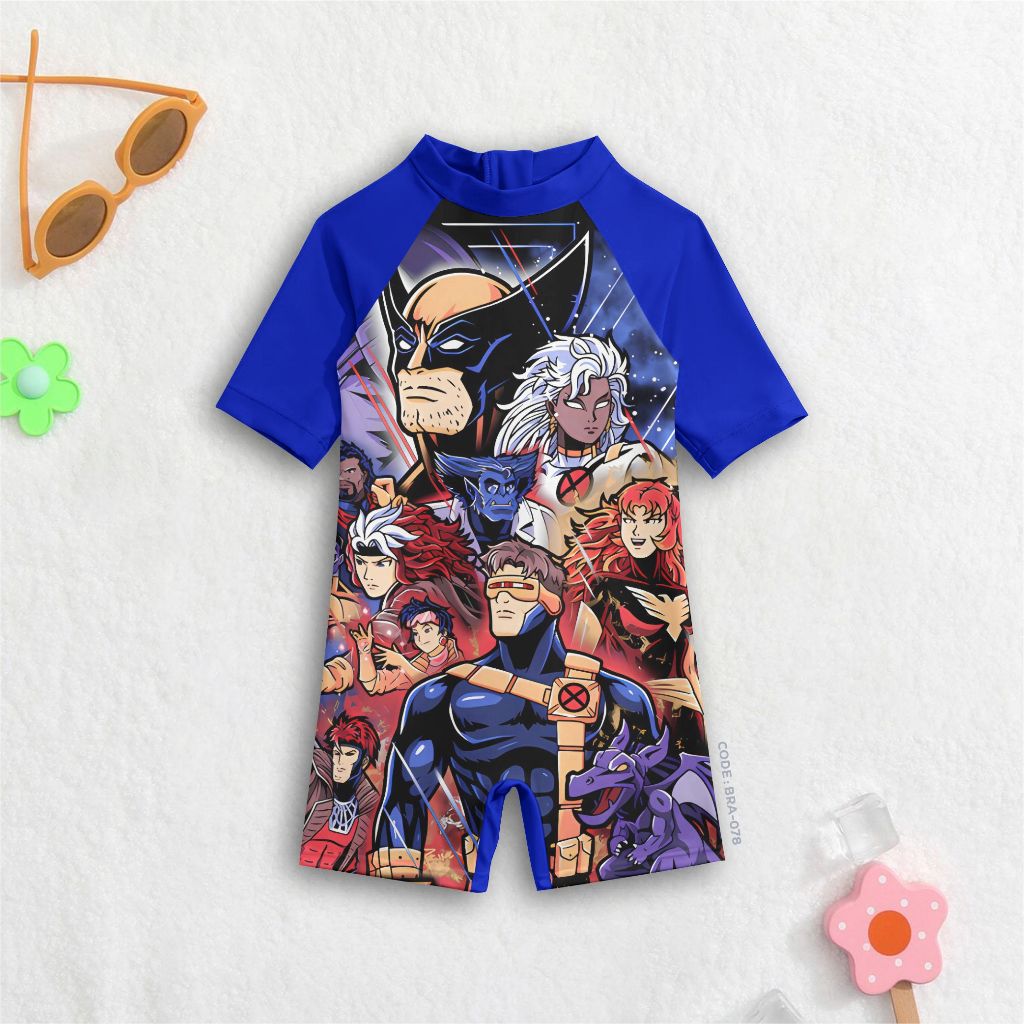 AELORA Baju Renang Anak Laki Laki Motif Marvel Size S-XL Bahan Spandek Premium