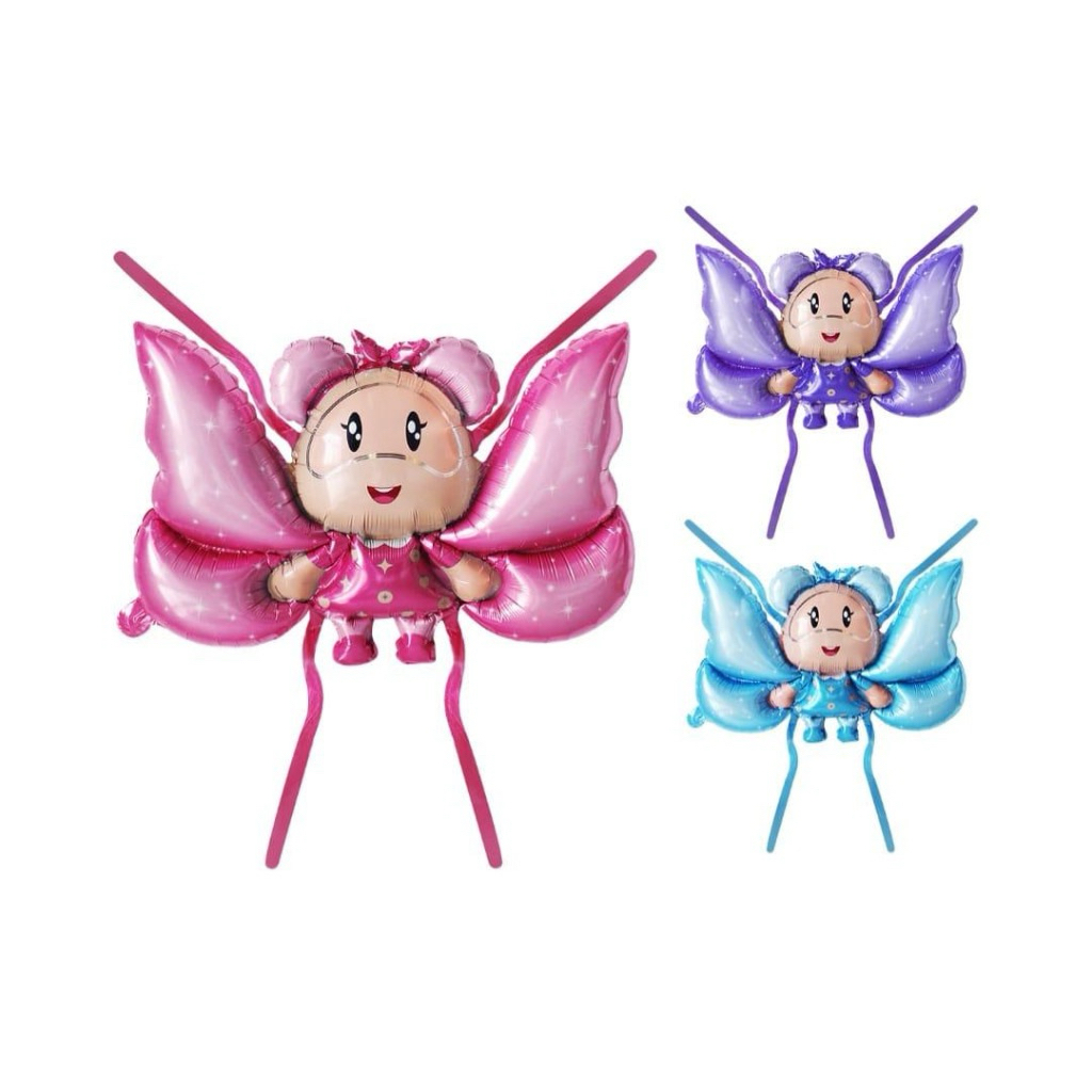 SAYAP BALON FOIL TEDDY / SAYAP BALON KUPUKUPU BUTTERFLY / SAYAP BALON ANAK-ANAK