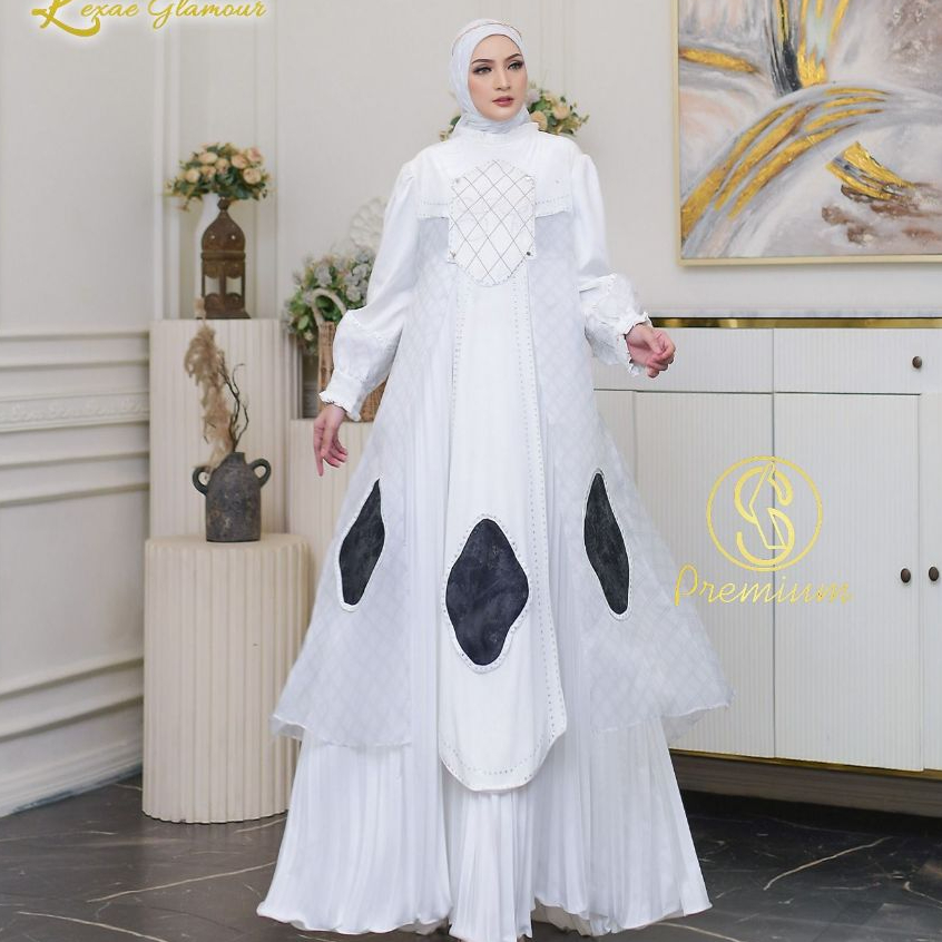 Lexae Glamour Dress Wanita Premium Gamis Muslim Elegant
