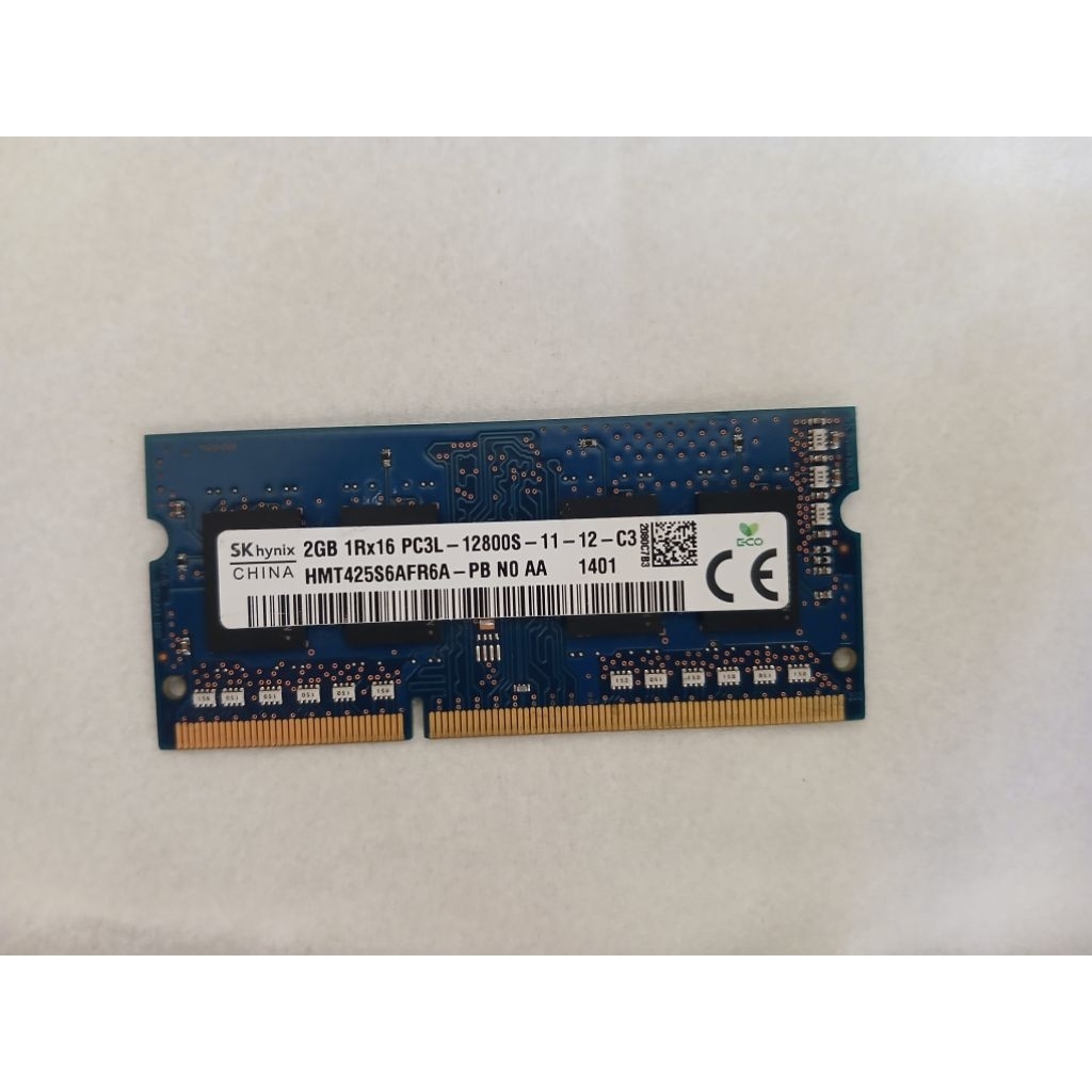 RAM LAPTOP DDR3L 2GB PC3L 12800S 1Rx16 SODIM Original Copotan
