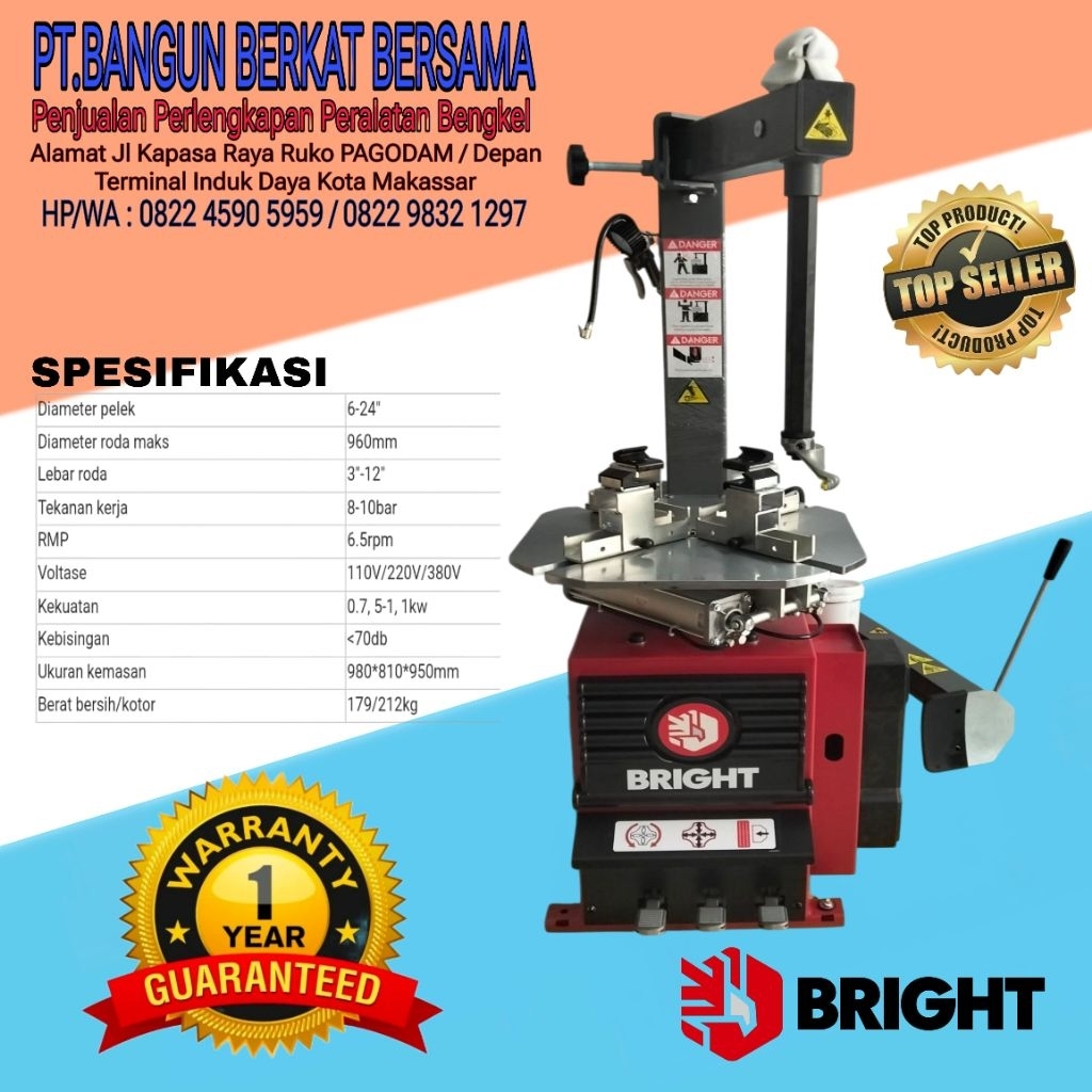 Mesin Pembuka Ban BRIGHT