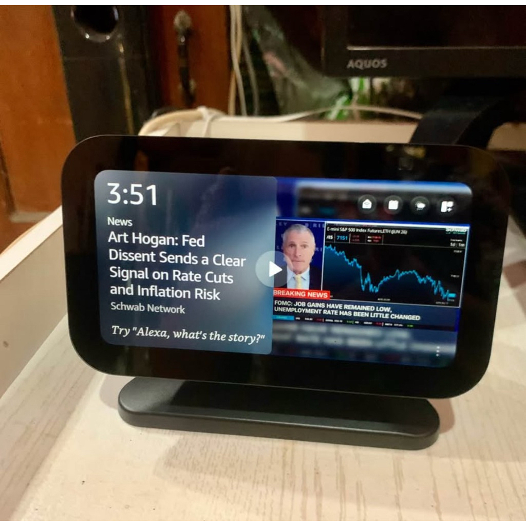 Amazon Echo Show 5 (3rd Gen) Smart Display Glacier White - Speaker Pintar dengan Layar Sentuh 5.5"