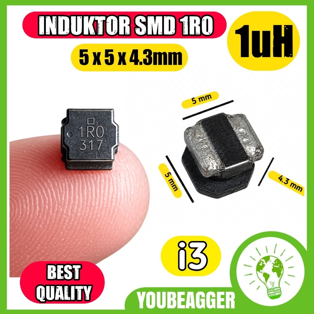 Induktor smd 1R0 1uH inductor power 1 uH 5x5x4.3mm i3