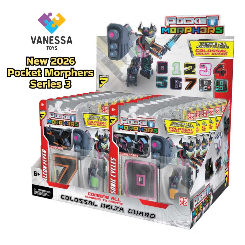 (READY 1 SET) Emco Pocket Morphers 1 Set Angka 0 - 9 Series 3 Terbaru Original 2026