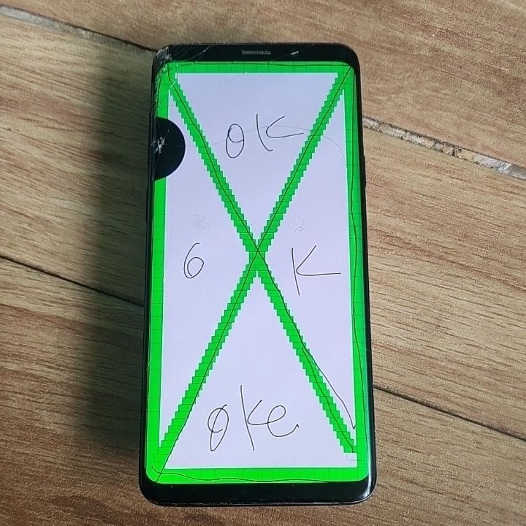 LCD samsung S9 plus original copotan minus bisa pakai