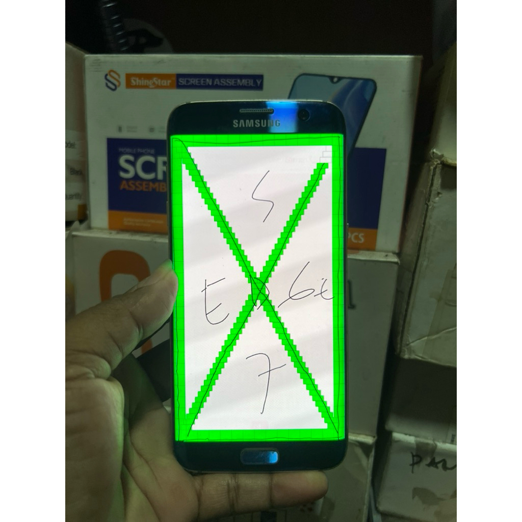 LCD+ Fream Samsung S7 Edge minus shadow tipis