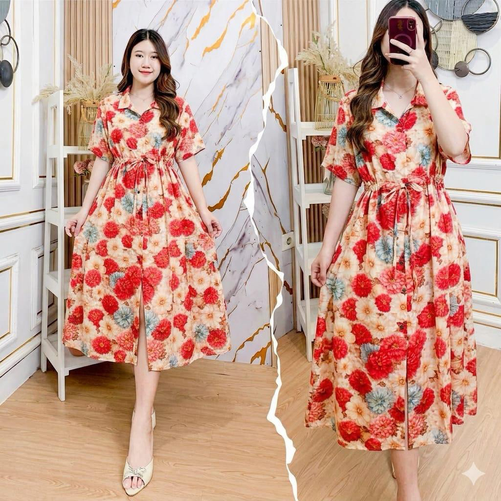 Daster savita/dress savita/kancing hidup/bumil busui/panjang/tali pinggang/daster anti pelakor/daste