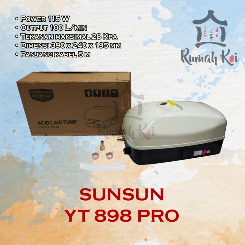 New Sunsun YT 898, Aerator AC DC 898 Otomatis Kapasitas Besar
