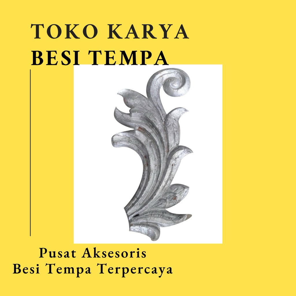 Ornamen Pagar Besi Leaf 1070 / Ornamen Pagar Besi Kembang / Ornamen Pagar Besi Rumah Klasik / Classi