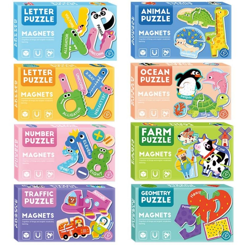 PUZZLE MAINAN EDUKASI KAYU MAGNETIC LEARNING BOX BERGAMBAR STIK BERHITUNG
