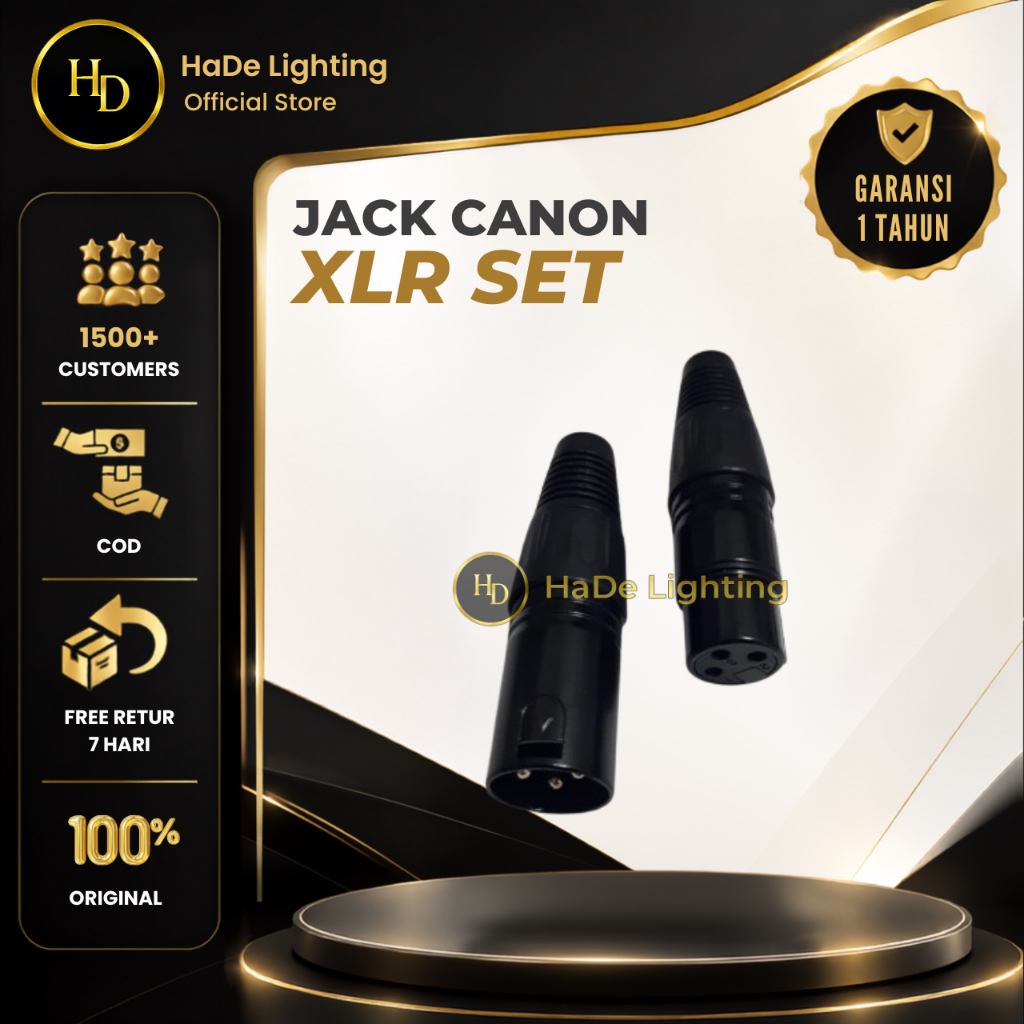 Jack Canon XLR Sepasang - Jek XLR Male Female XLR Jack