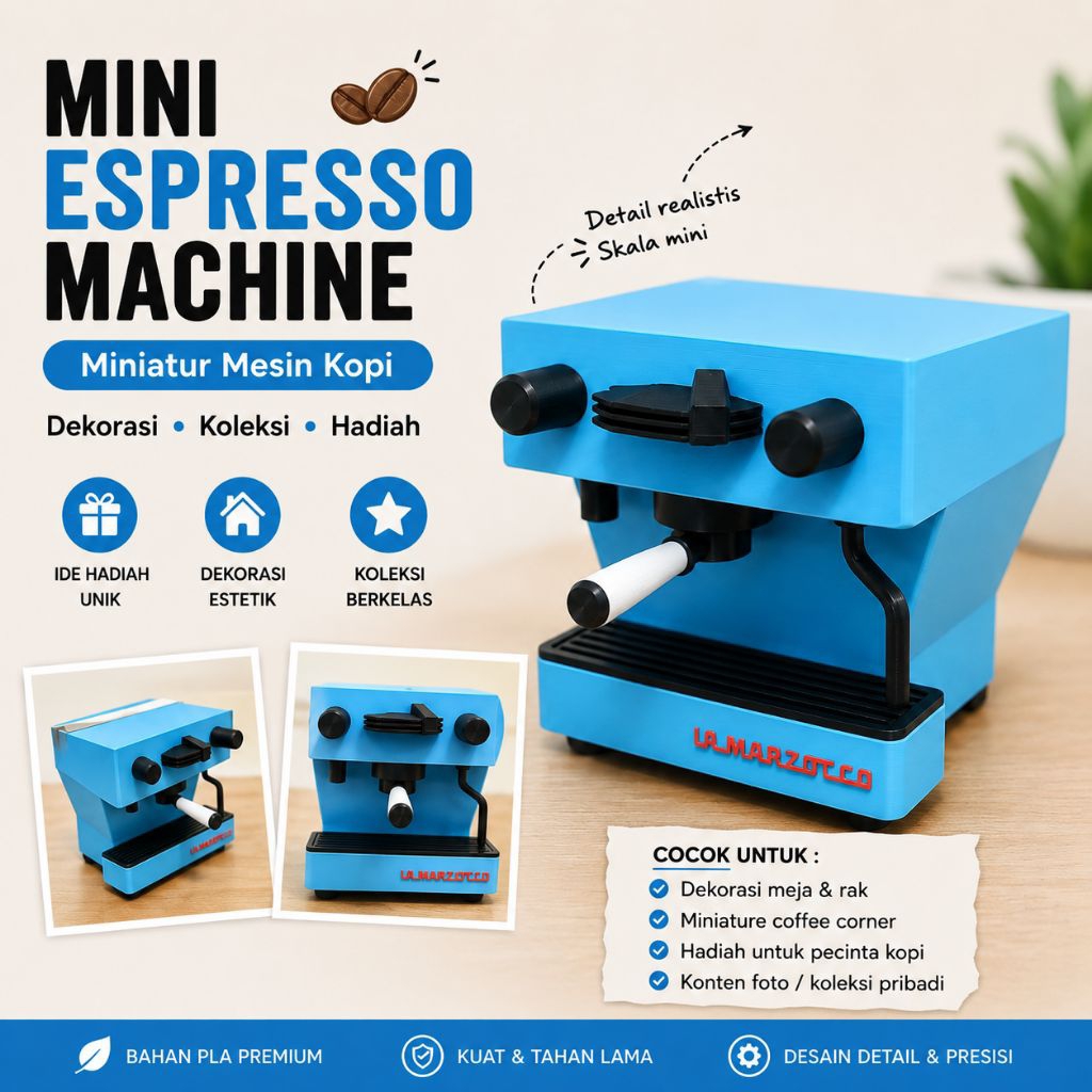 miniatur mesin kopi