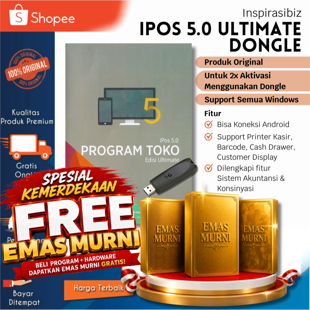 Program Kasir Toko IPOS 5 Ultimated [DONGLE EDITION] | Program Kasir IPOS 5 | Program Kasir Toko Sem