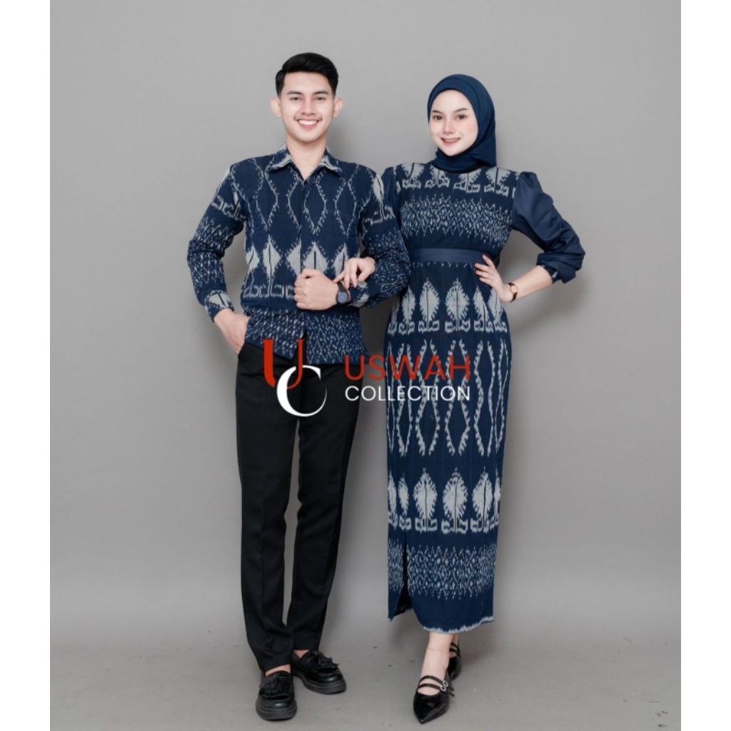 KARTINI NAVY COUPLE TENUN - BAJU TENUN COUPLE - COUPLE TENUN KONDANGAN
