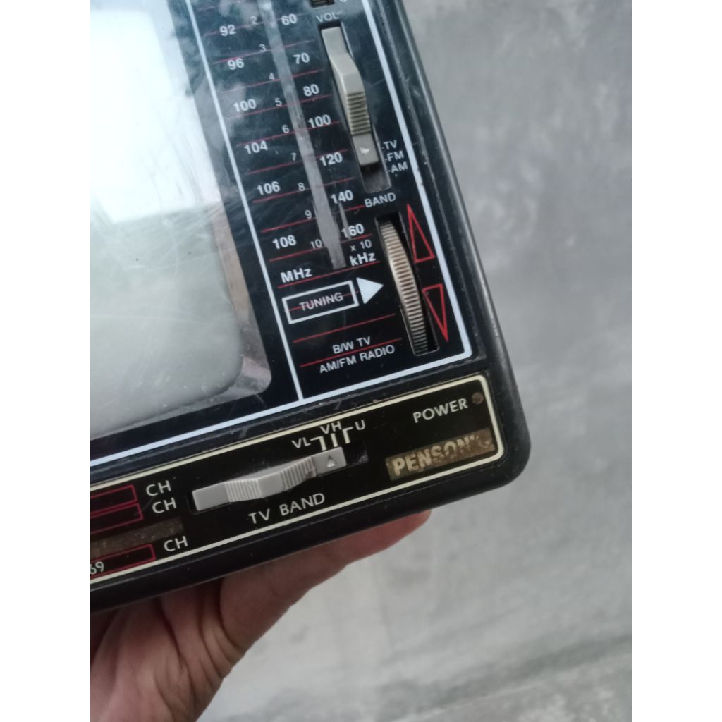 Mini Tv analog radio FM am jadul lawas kondisi off