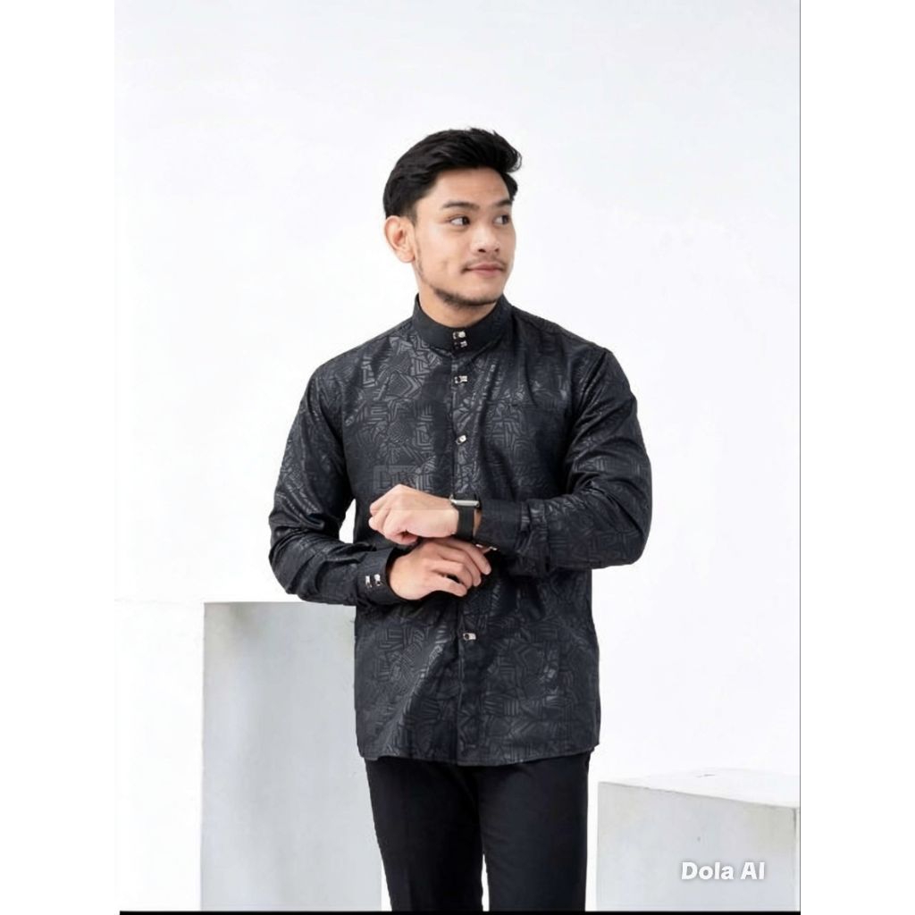 Kemeja Koko Sultan Pria Embos