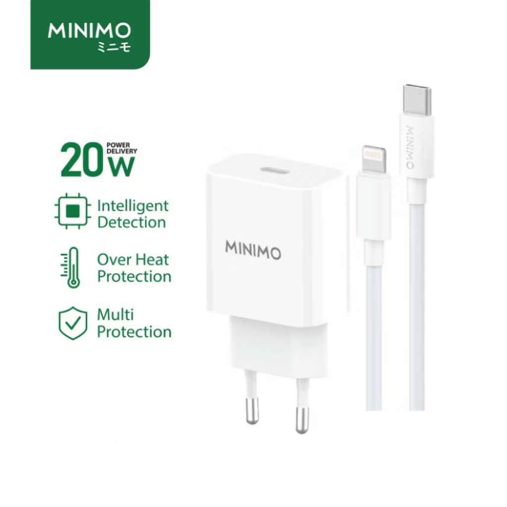 Cas iPhone 20W Type-C to Lightning Charger Minimo CGP02-C Fast Charging Original Resmi