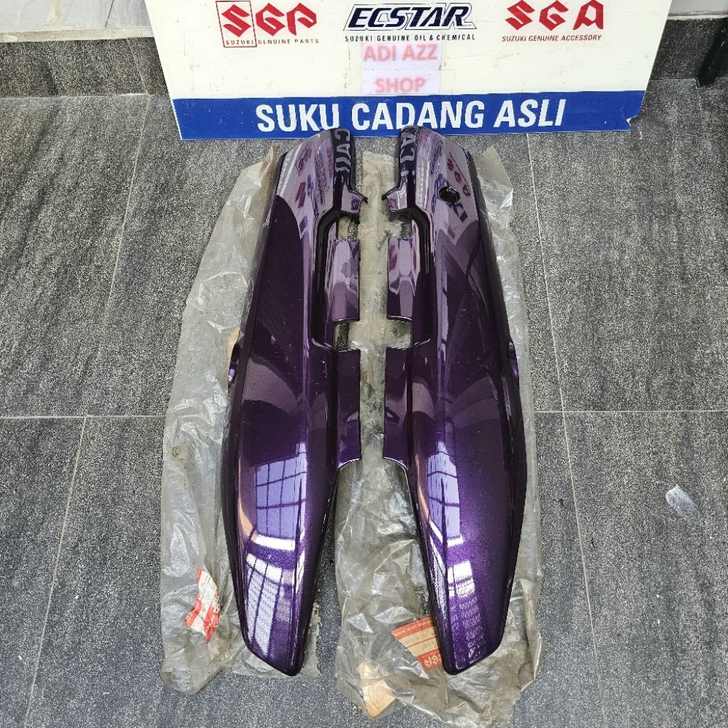 sepasang cover body bodi belakang ungu 505 suzuki tornado shogun kebo ori sgp nos