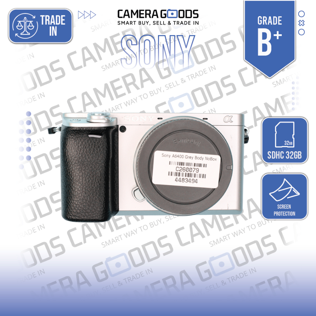 Kamera Sony A6400 BodyOnly Silver Mirrorless APS-C Second Bekas Grade B+ / Sony ILCE-6400 - C260079