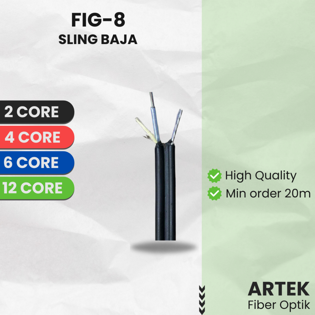 Kabel FO Fig8 Sling Baja - 2 core 4 core 6 core 12 core