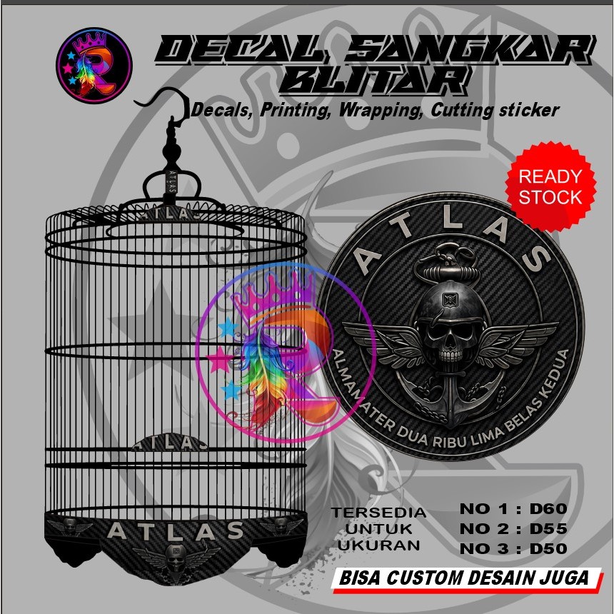 WATER SLIDE decal sangkar murai D58 by request